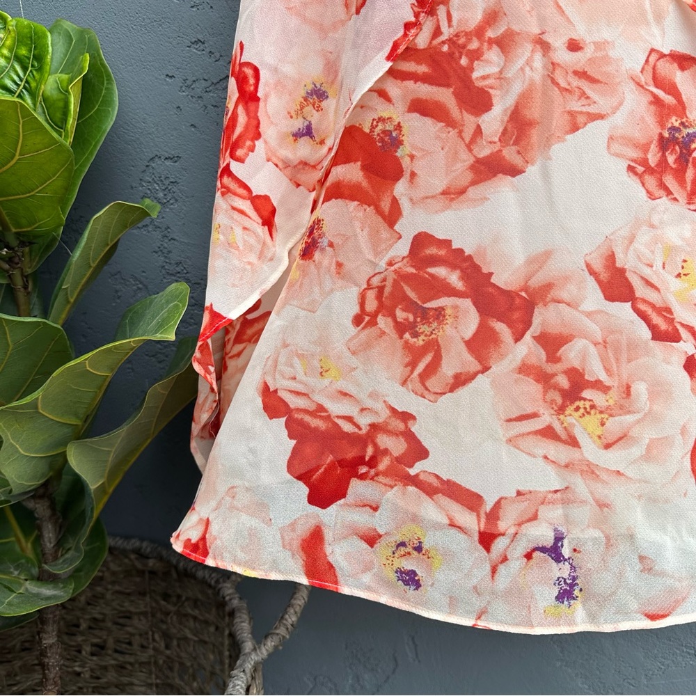 Chiffon Floral Pattern Layered Spring Dress - Picture 7 of 9